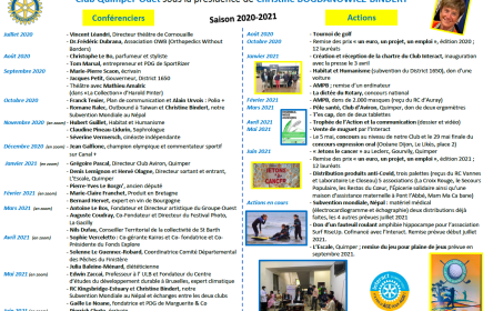 Actions et conférences sur l'année 2020/2021 sous la présidence de Christine Bogdanowicz-Bindert